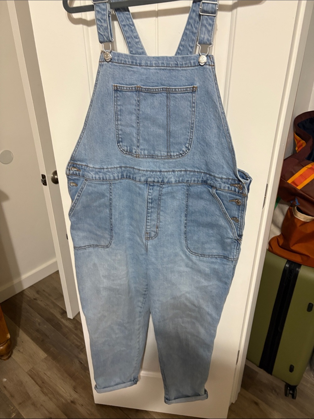 Old Navy Light Blue Denim Women's Overalls with Bib Pocket